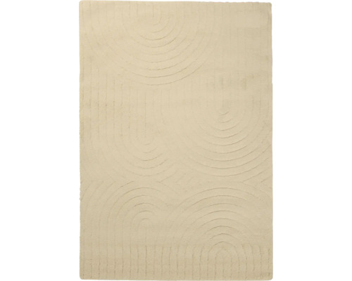 Beige tapijt met halfcirkelpatroon